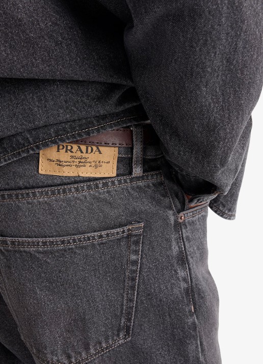 Prada Regular fit jeans met gekleurde wassing - detail 3 zwart