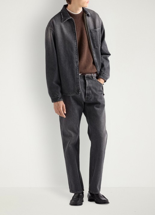 Prada Regular fit jeans met gekleurde wassing - voorkant 6 zwart