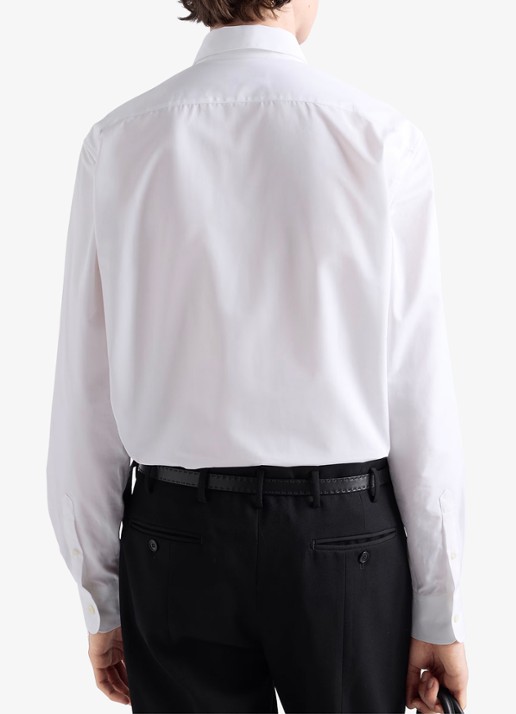 Prada Regular fit overhemd met logo en borstzak - achterkant 6 wit