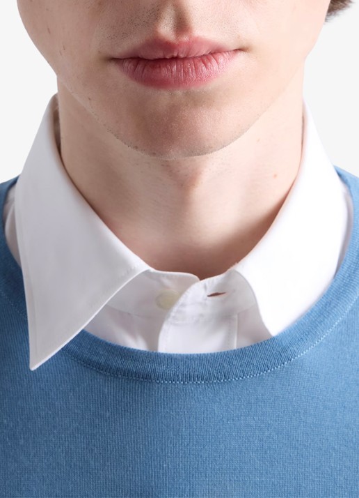 Prada Regular fit overhemd met logo en borstzak - detail 5 wit