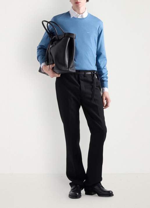 Prada Regular fit overhemd met logo en borstzak - voorkant 2 wit