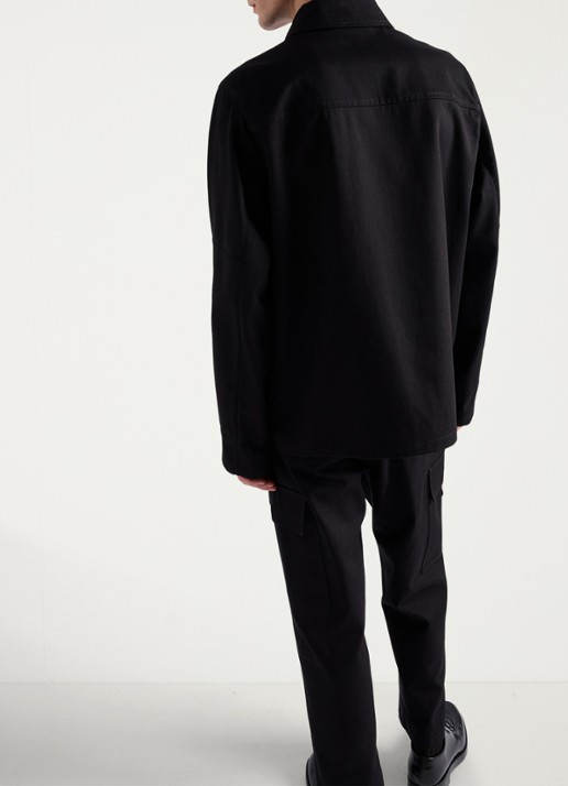 Prada Regular fit overshirt met klepzakken - achterkant 3 zwart
