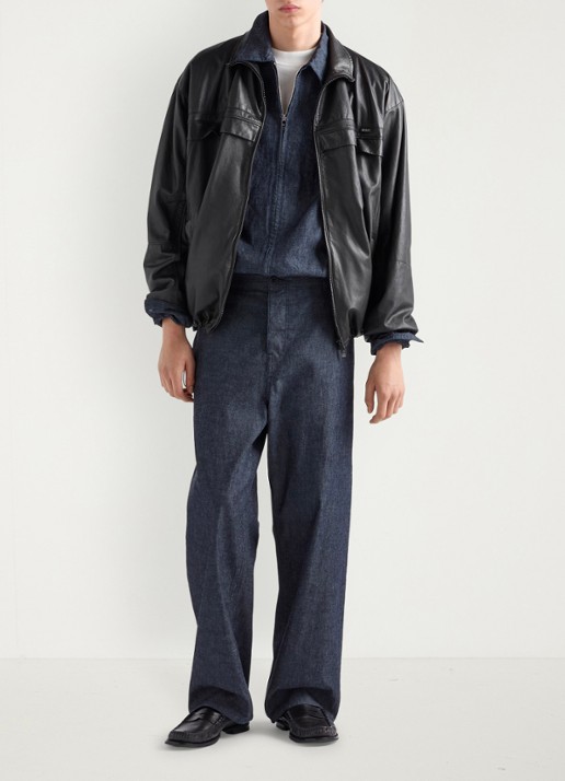 Prada Regular fit overshirt van chambray - voorkant 2 blauw