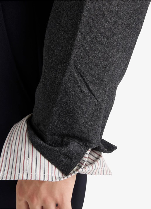 Prada Regular fit overshirt van scheerwol - detail 3 donkergrijs
