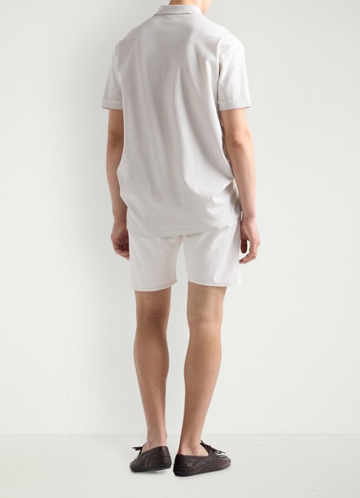 Prada Regular fit polo met logoborduring - achterkant 4 wit