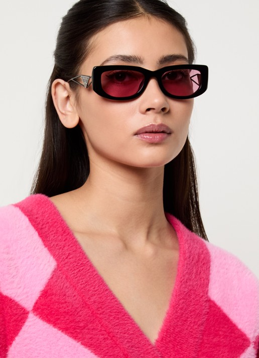 Prada Retro zonnebril PR14YS - voorkant 2 zwart