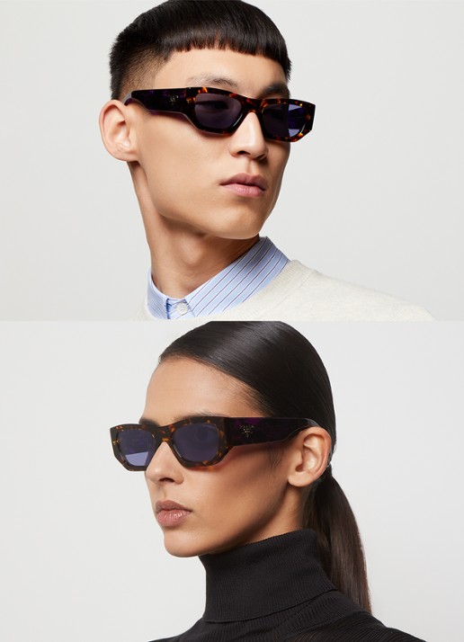Prada Retro zonnebril PRA01S - voorkant 5 donkerbruin