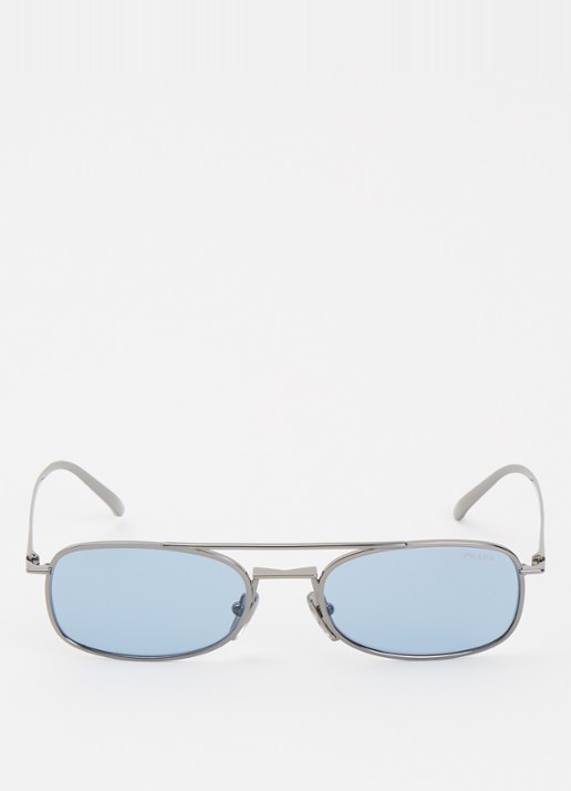Prada Retro zonnebril PRD59S - detail zilver