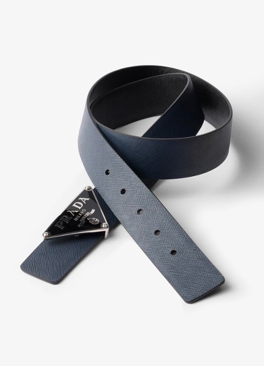 Prada Reversible riem van kalfsleer
