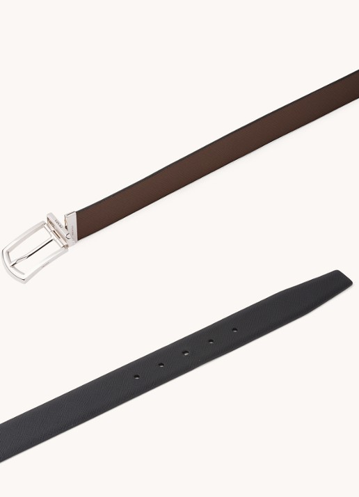 Prada Reversible riem van leer - voorkant 2 zwart
