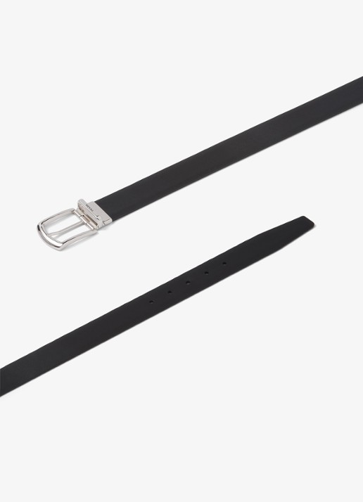 Prada Reversible riem van leer - detail 3 zwart