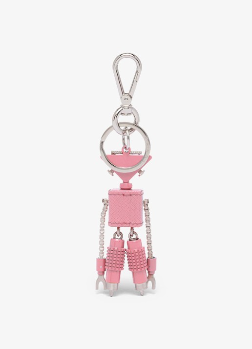 Prada Robot tasbedel met leren details - achterkant roze