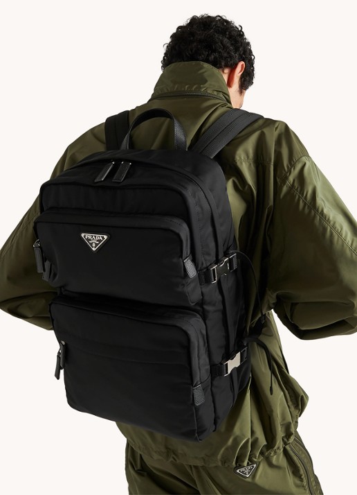 Prada Rugzak met logo - detail 5 zwart