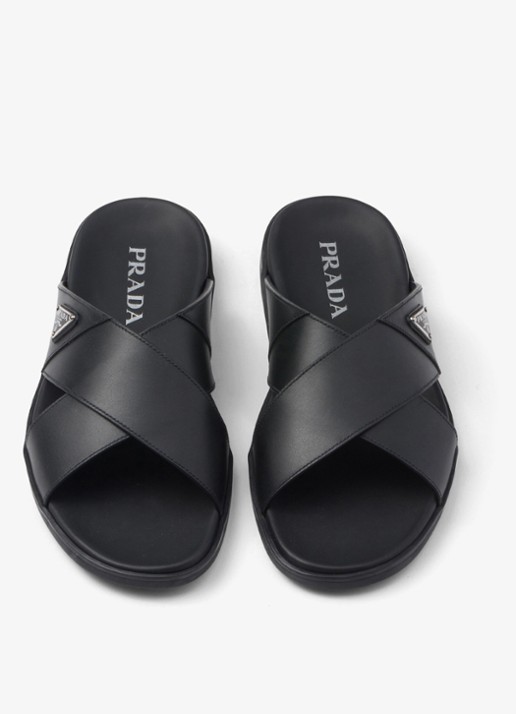 Prada Sandaal van kalfsleer - detail 3 zwart