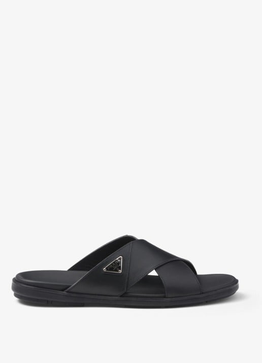 Prada Sandaal van kalfsleer - voorkant 5 zwart