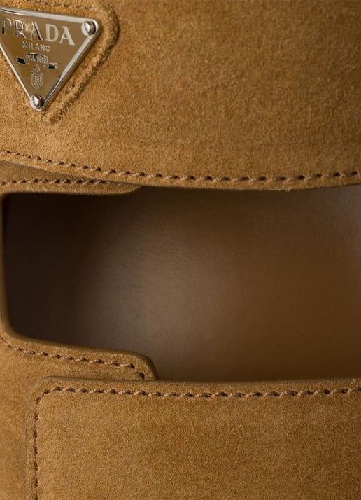 Prada Sandaal van kalfssuède - detail 5 camel