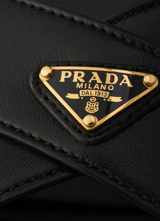 Prada Sandalette van lamsleer - detail 4 zwart
