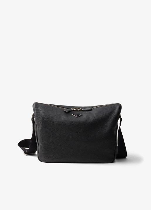 Prada Schoudertas van kalfsleer - voorkant zwart