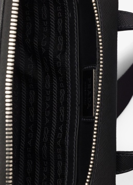 Prada Schoudertas van kalfsleer - detail 5 zwart