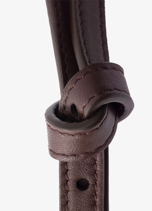 Prada Schoudertas van lamsleer - detail 5 donkerbruin
