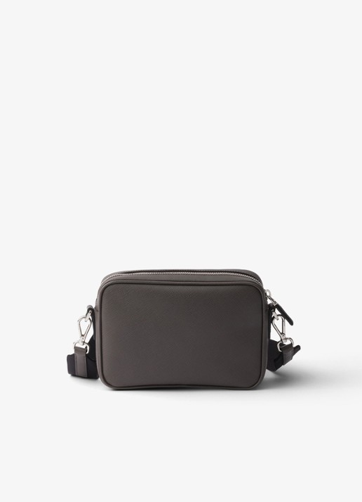 Prada Schoudertas van leer met afneembare schouderriem - achterkant 5 aluminium