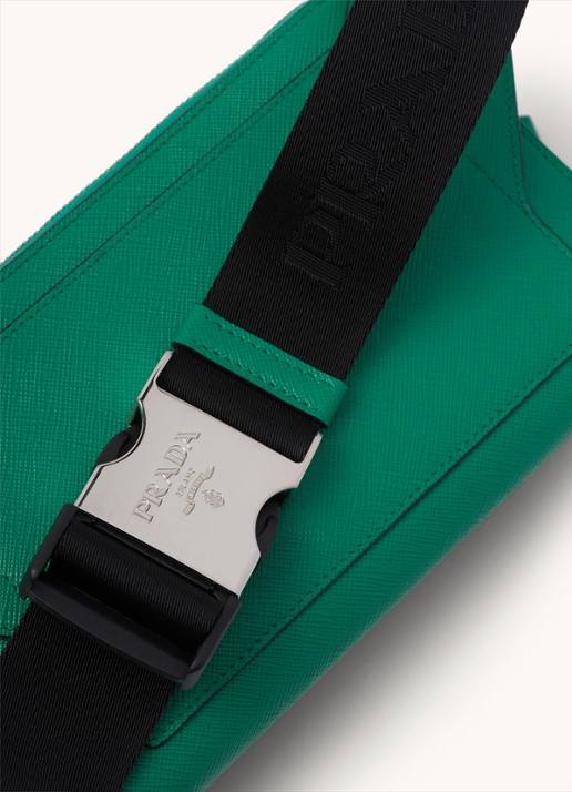 Prada Schoudertas van leer - detail 4 donkergroen