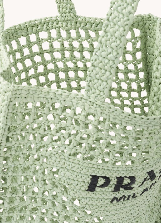 Prada Shopper van raffia - detail 3 mint