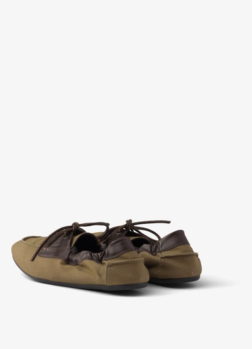 Prada Shuffle bootschoen met kalfsleren details - achterkant 5 groen