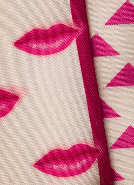 Prada Sjaal van zijde 85 x 6 cm - voorkant 3 roze