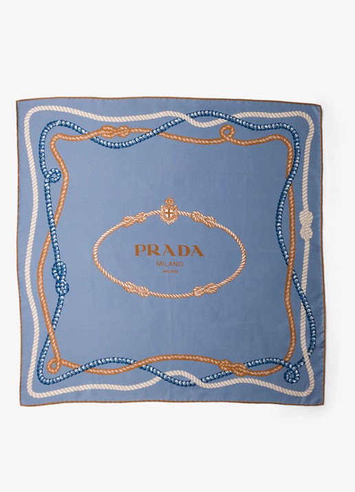 Prada Sjaal van zijde met print 55 x 55 cm