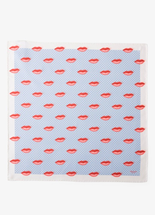 Prada Sjaal van zijde met print 55 x 55 cm