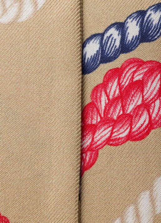 Prada Sjaal van zijde met print 85 x 6 cm - detail 3 beige