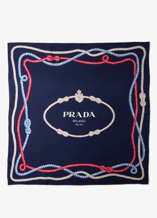 Prada Sjaal van zijde met print 90 x 90 cm