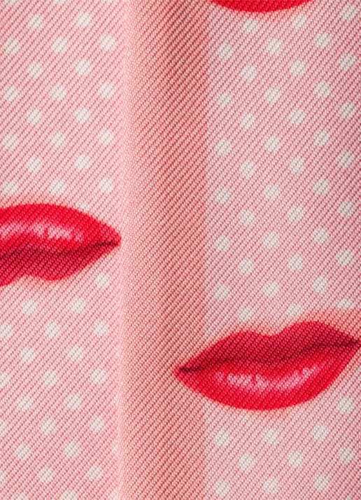 Prada Sjaal van zijde met print - detail 3 roze
