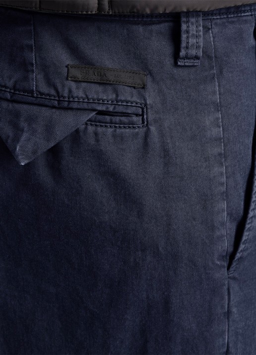 Prada Slim fit chino met steekzakken - detail 3 blauw