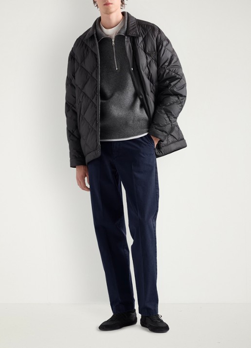 Prada Slim fit chino met steekzakken - voorkant 5 blauw
