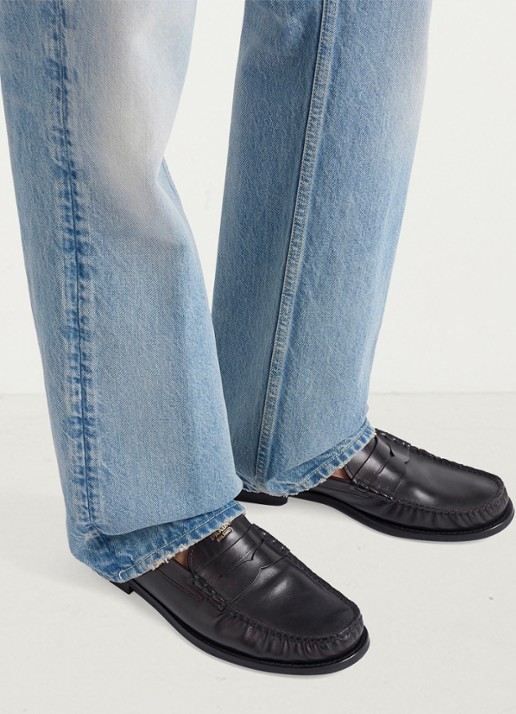 Prada Slim fit jeans met verwassen afwerking - detail 6 indigo