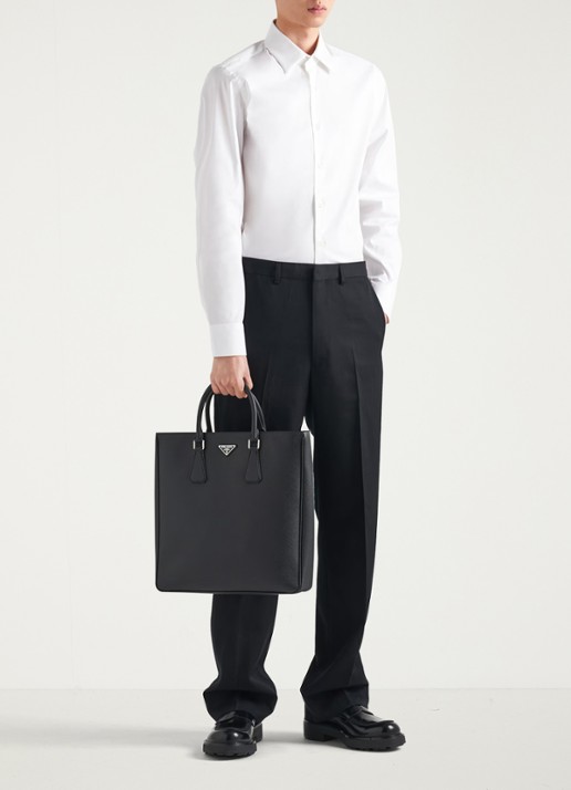 Prada Slim fit overhemd van katoen - voorkant 5 wit