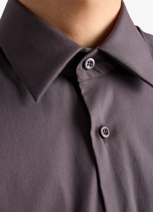 Prada Slim fit overhemd van katoen - detail 5 grijs