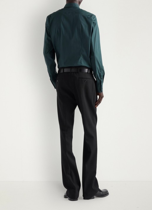 Prada Slim fit overhemd van katoen - achterkant 5 donkergroen