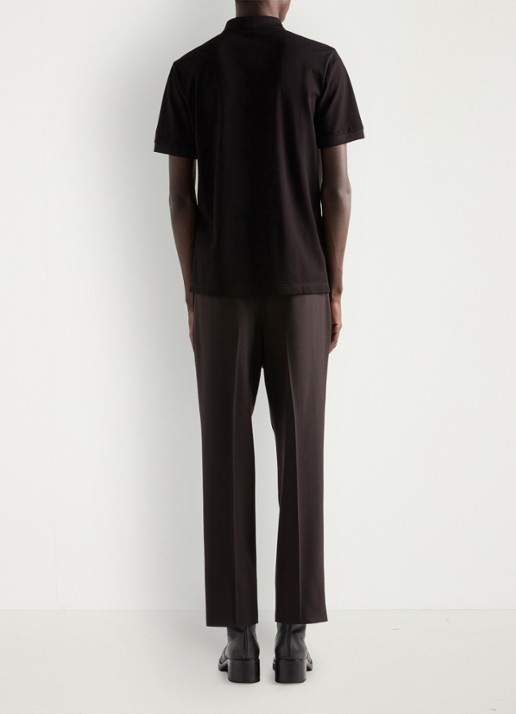 Prada Slim fit polo van piqué katoen met logo - achterkant 5 black