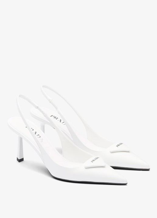 Prada Slingback van leer met logo