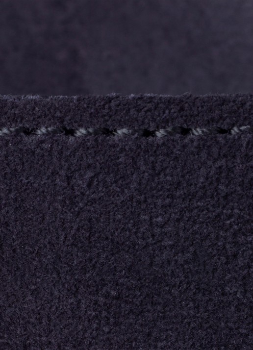Prada Slipper van suède - detail 3 donkerblauw