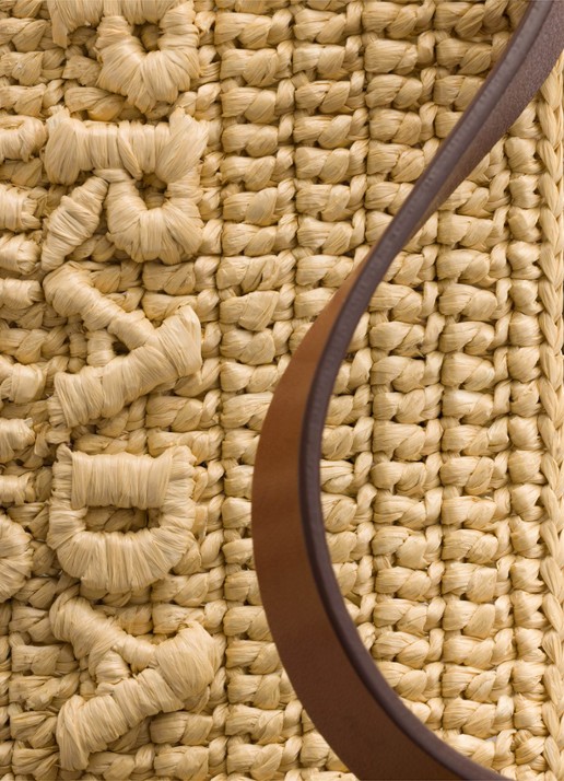 Prada Small crossbodytas van crochet met logo - detail 3 beige