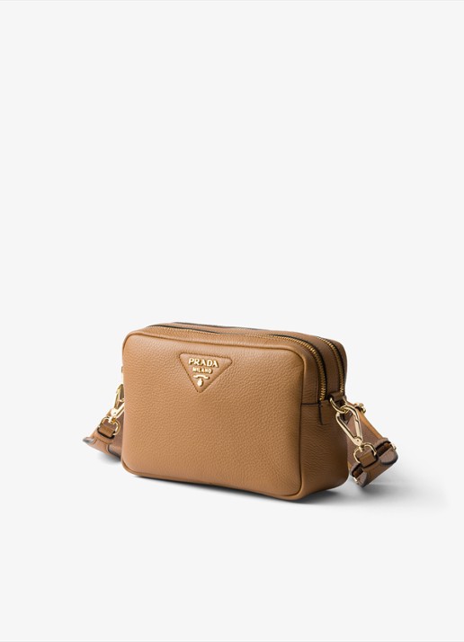 Prada Small crossbodytas van kalfsleer - voorkant 2 camel
