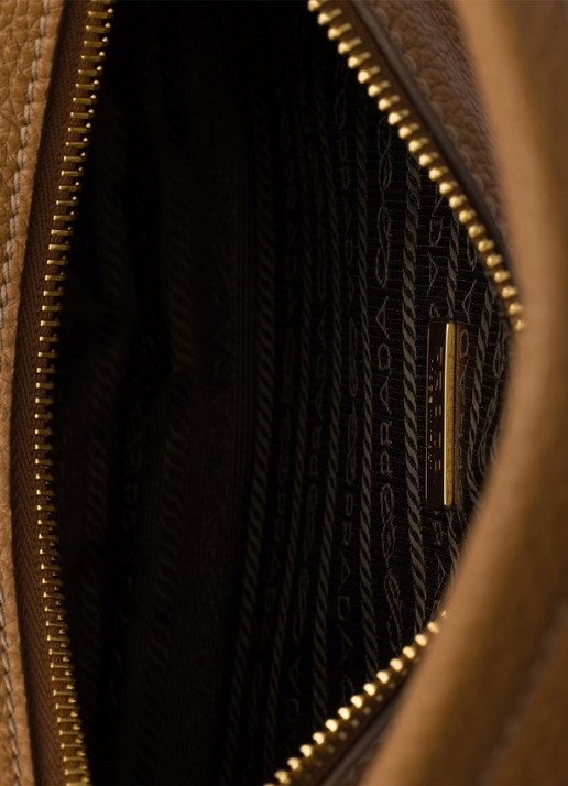 Prada Small handtas van kalfsleer - detail 2 bruin