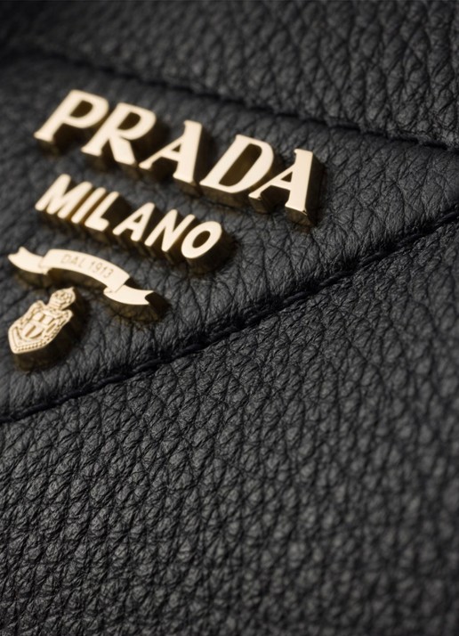 Prada Small handtas van kalfsleer - detail 2 zwart