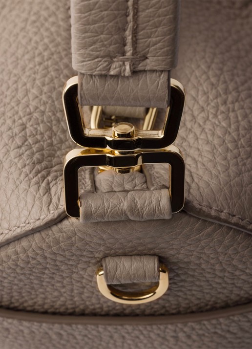 Prada Small handtas van kalfsleer - detail taupe