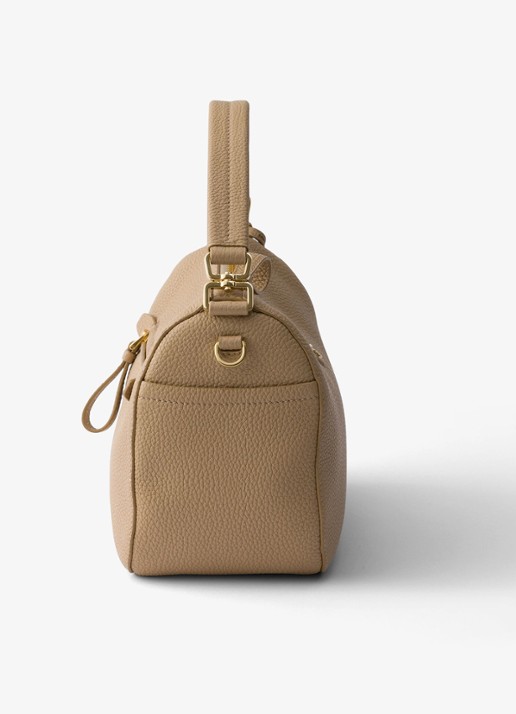 Prada Small handtas van kalfsleer - detail beige