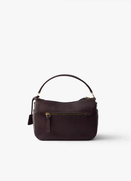 Prada Small handtas van kalfsleer - achterkant 3 donkerbruin